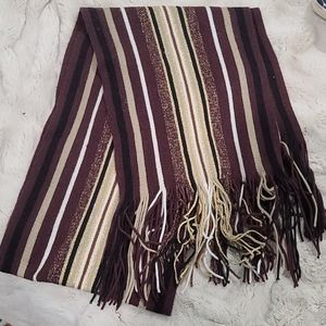 EUC Brown Striped Scarf